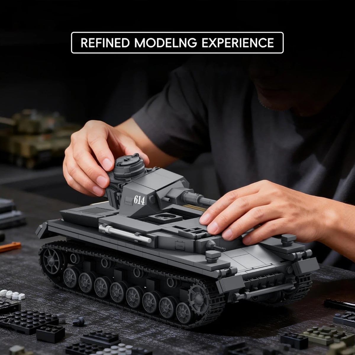 TK9001 - German Panzer IV Battle Tank - vue 4 | Power Blockz