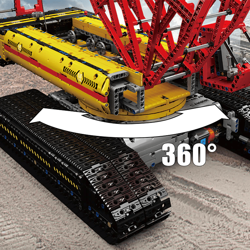 Mould King 17015 - Heavy Lift Crawler Crane - vue 8 | Power Blockz