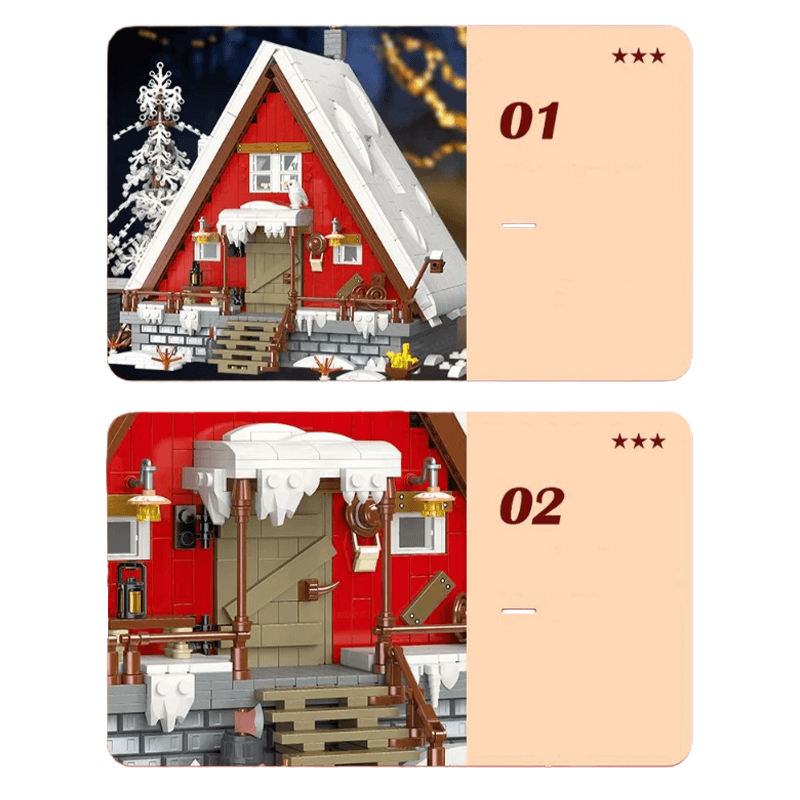 Jiestar 89141 - Winter Cabin - vue 7 | Power Blockz