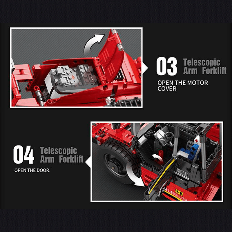 Reobrix 22020 - Telescopic Arm Forklift - vue 6 | Power Blockz