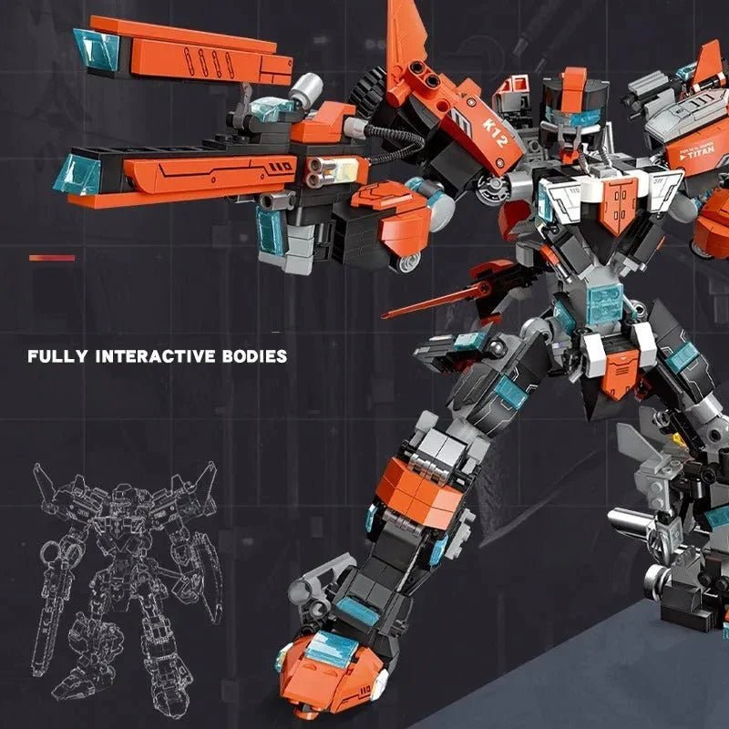 Transformer Titan Knight Mecha Robot Warrior | 996pcs - Transformer Titan Knight Mecha Robot Warrior - vue 10 | Power Blockz