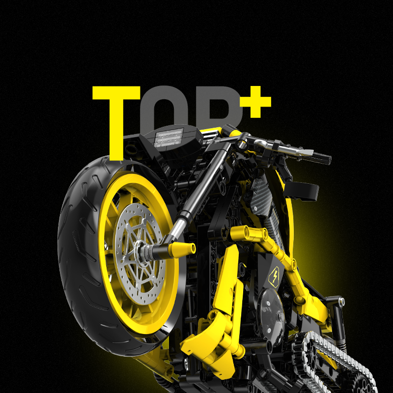 60536 - Volt Chopper 1:8 Custom Chopper Motorcycle - View 3 | Power Blockz
