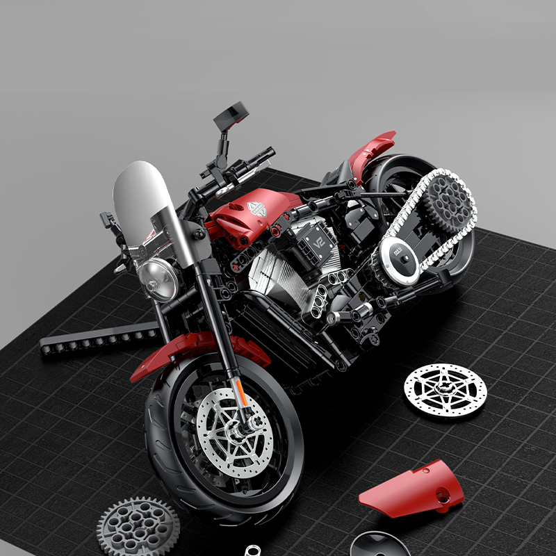 60534 - Steel Marshal 1:8 Touring Motorcycle - View 2 | Power Blockz