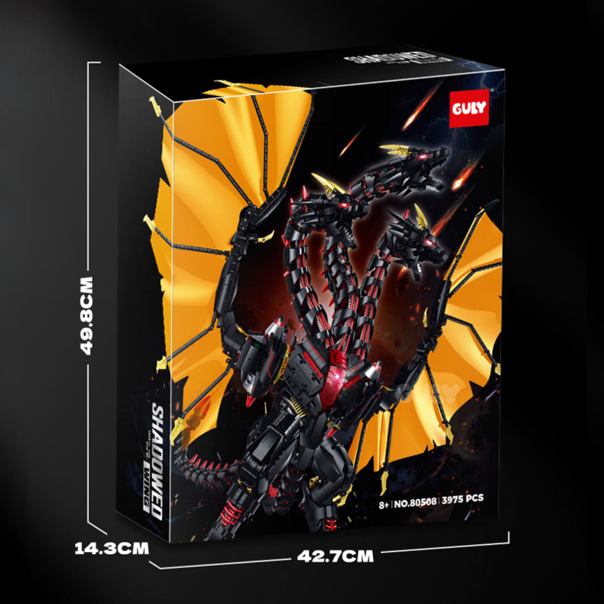 80508 - Shadowed Drake Articulated Dragon - View 7 | Power Blockz