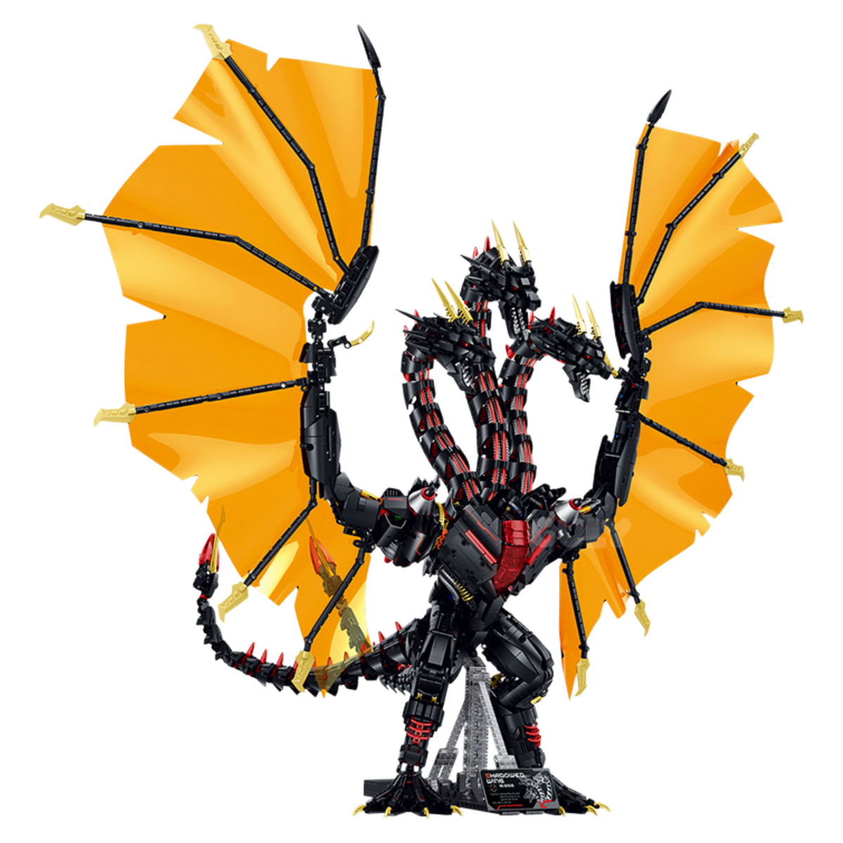 Shadowed Drake articulated dragon building blocks model - Power Blockz