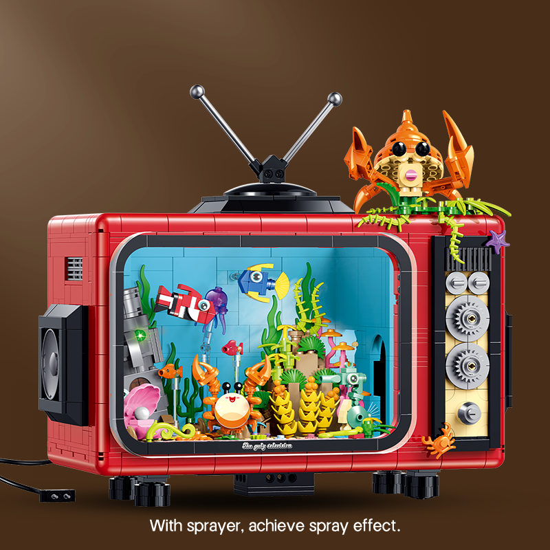 60518 - Retro Reef TV Vintage TV Aquarium Display - View 6 | Power Blockz