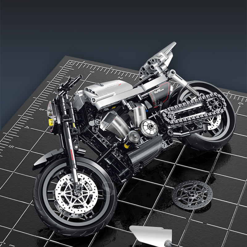 60545 - Steel Pulse 1:8 Bobber Motorcycle - View 5 | Power Blockz