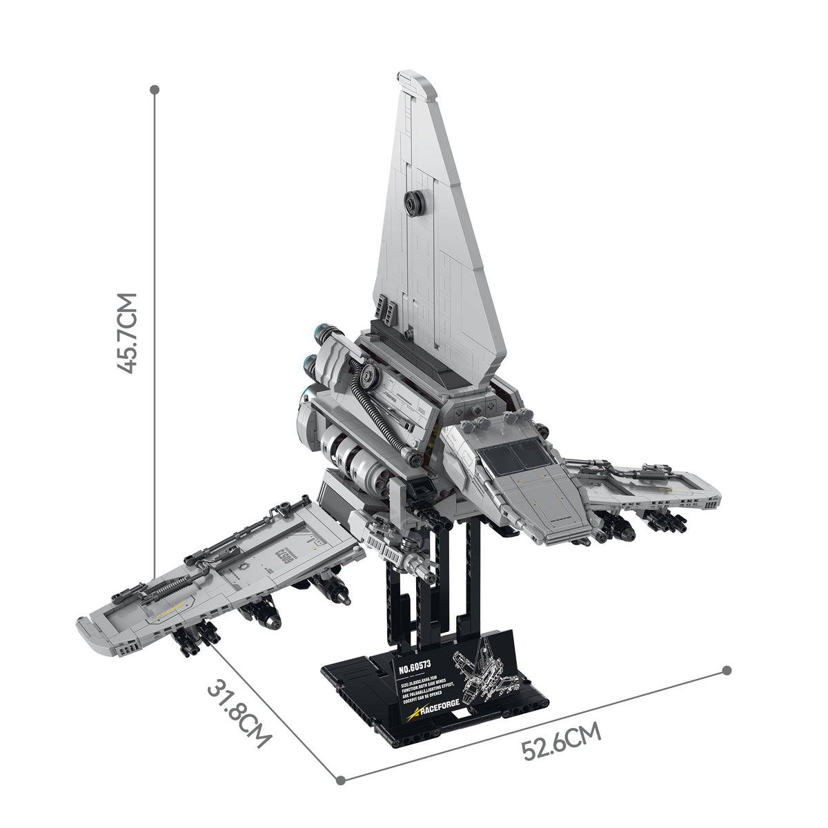 60573 - Delta Envoy Delta-Wing Command Shuttle - View 7 | Power Blockz