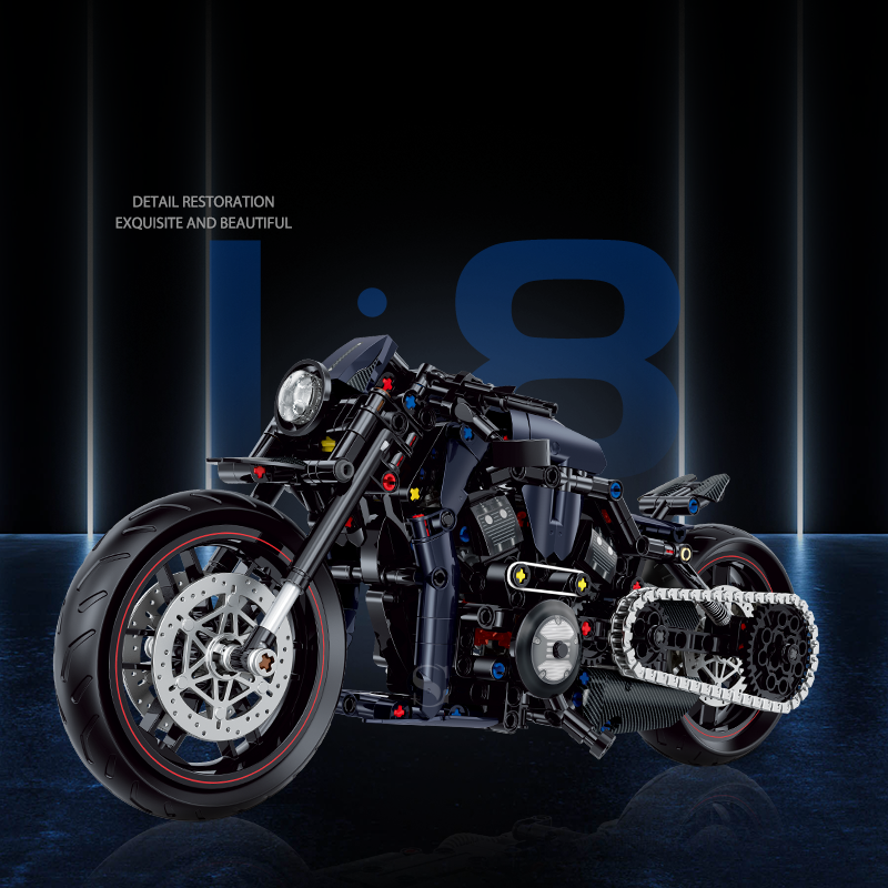 60517 - Deadwind V-Twin 1:8 V-Twin Cruiser Motorcycle - View 6 | Power Blockz