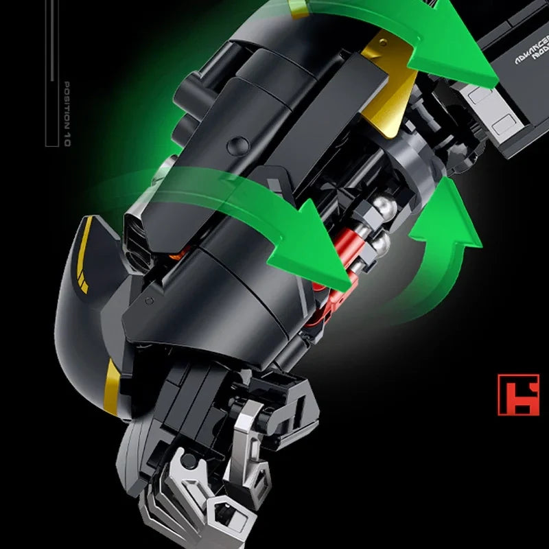 80506 - Warbound Omega Dark Chrome War God Mecha - View 5 | Power Blockz