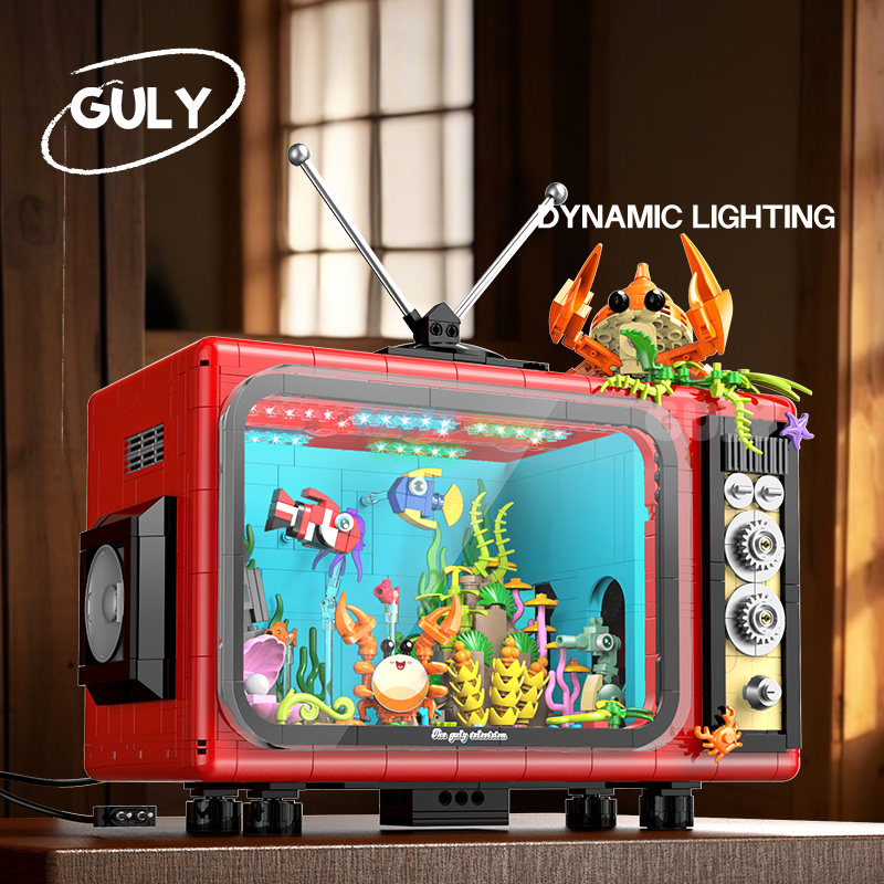 60518 - Retro Reef TV Vintage TV Aquarium Display - View 2 | Power Blockz