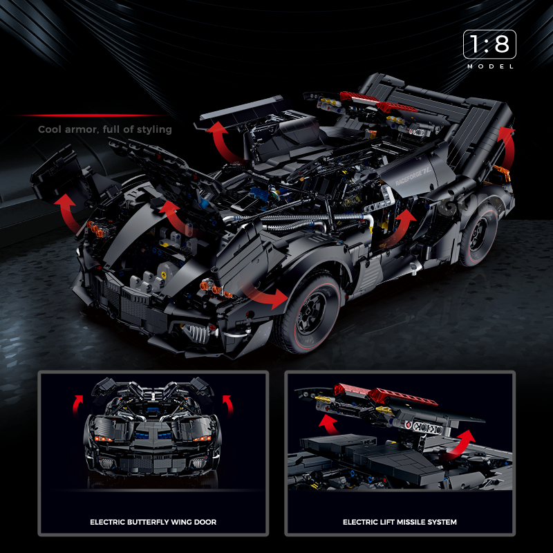 10618 - Dark Arsenal Armoured Missile Supercar - View 4 | Power Blockz