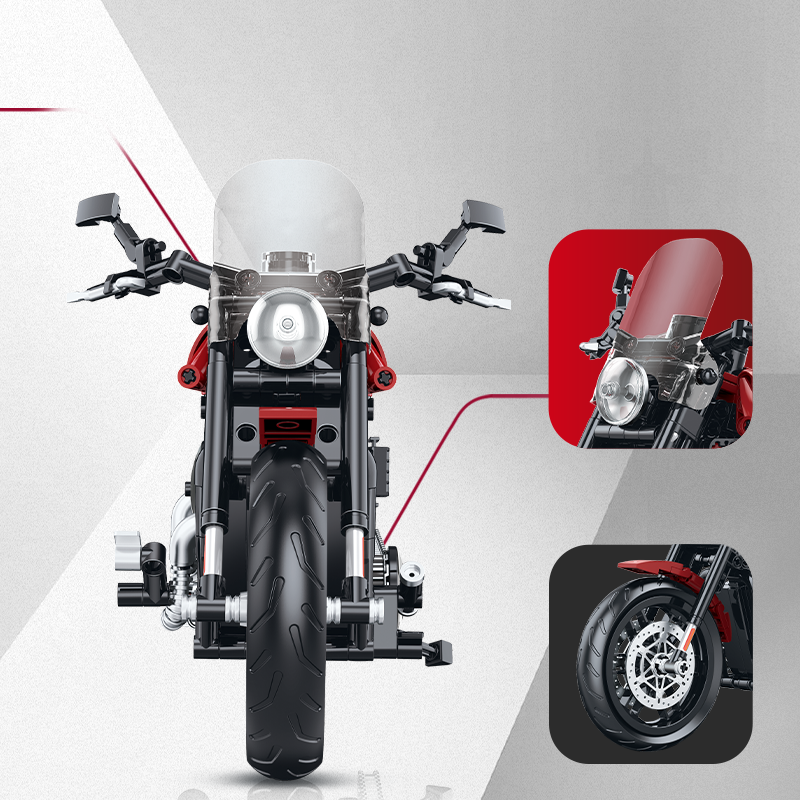 60534 - Steel Marshal 1:8 Touring Motorcycle - View 4 | Power Blockz