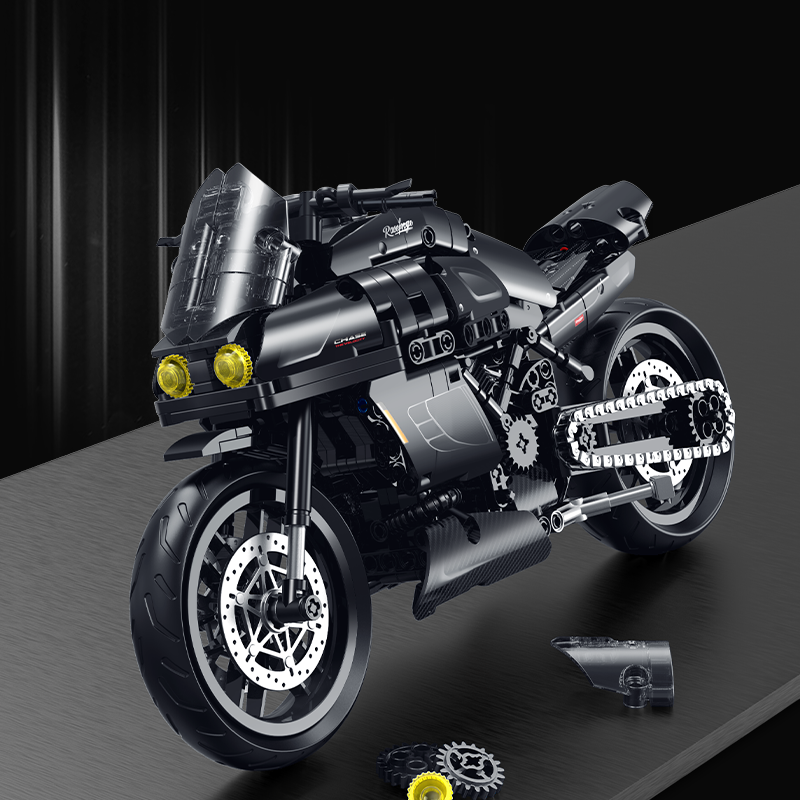60546 - Night Hornet 1:8 Café Racer Motorcycle - View 5 | Power Blockz