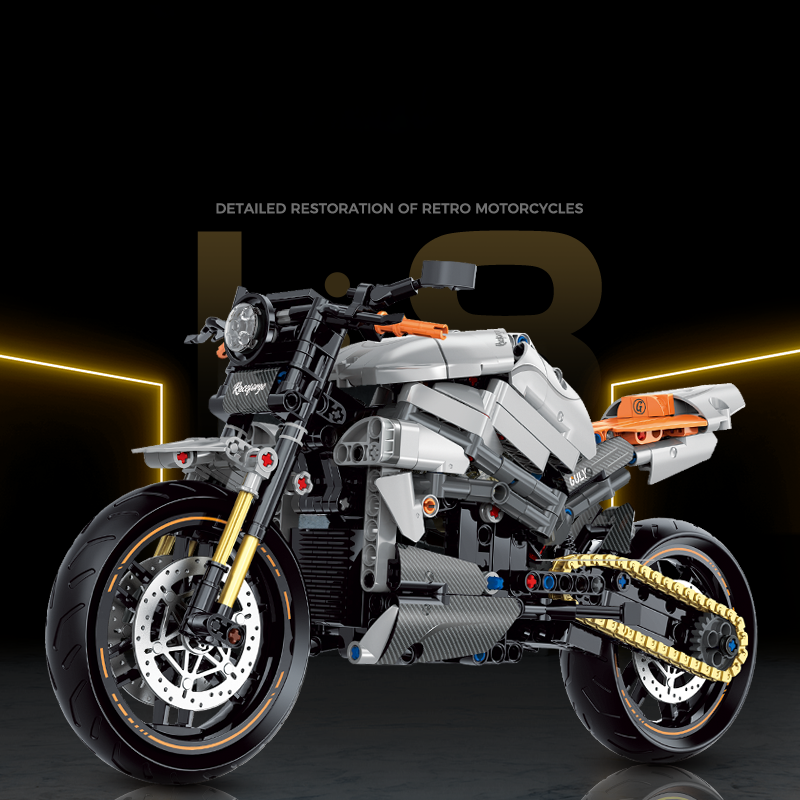 60508 - Iron Ember 1:8 Streetfighter Motorcycle - View 5 | Power Blockz