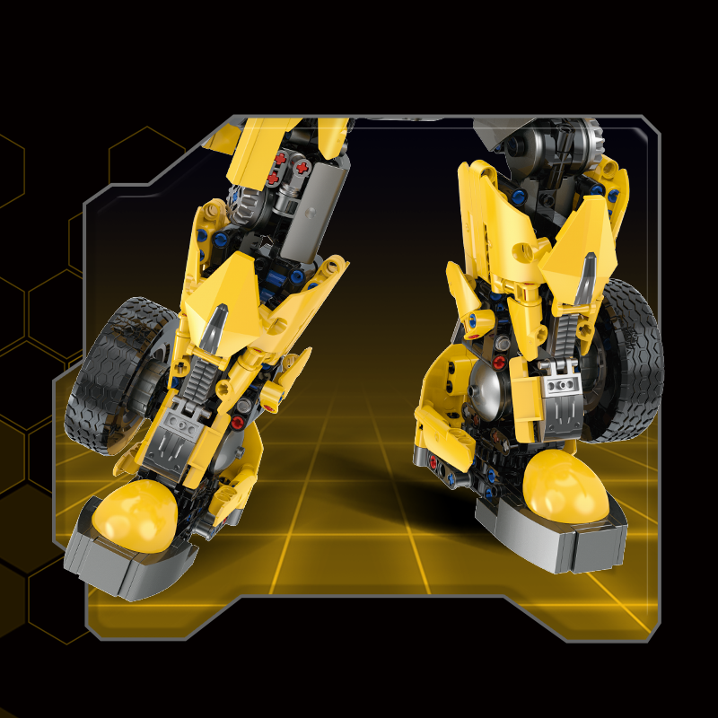 10536 - Goldenclad Yellow Battle Mecha - View 5 | Power Blockz