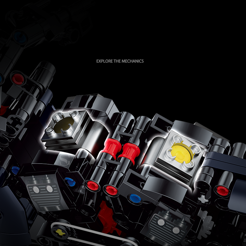 60517 - Deadwind V-Twin 1:8 V-Twin Cruiser Motorcycle - View 5 | Power Blockz