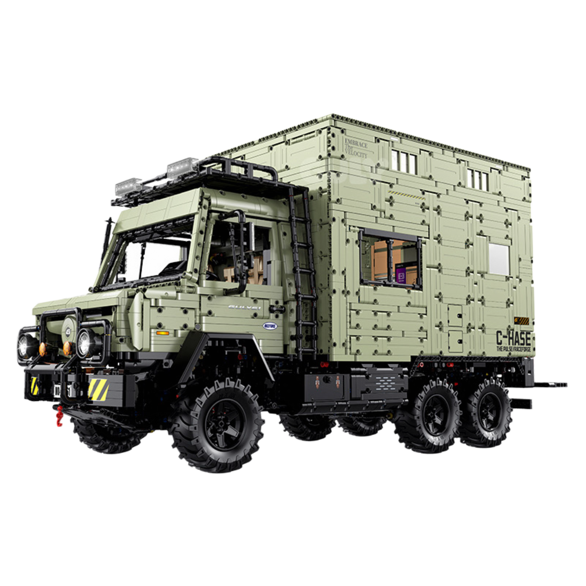 Overlander 6x6 6x6 expedition truck building blocks model - Power Blockz