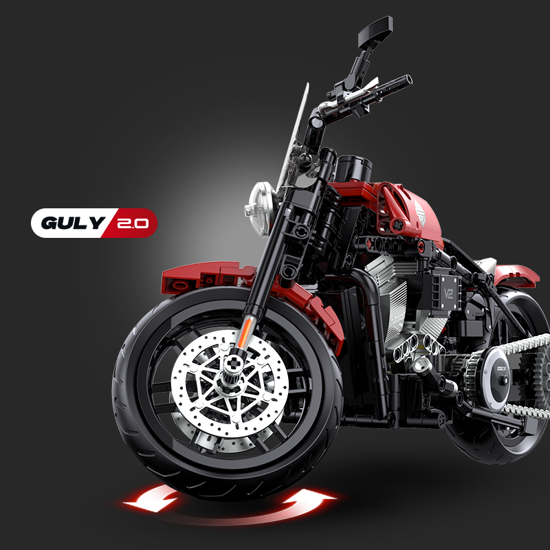 60534 - Steel Marshal 1:8 Touring Motorcycle - View 5 | Power Blockz