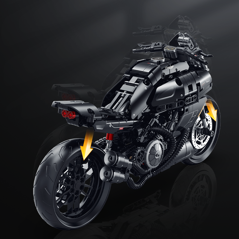 60546 - Night Hornet 1:8 Café Racer Motorcycle - View 4 | Power Blockz