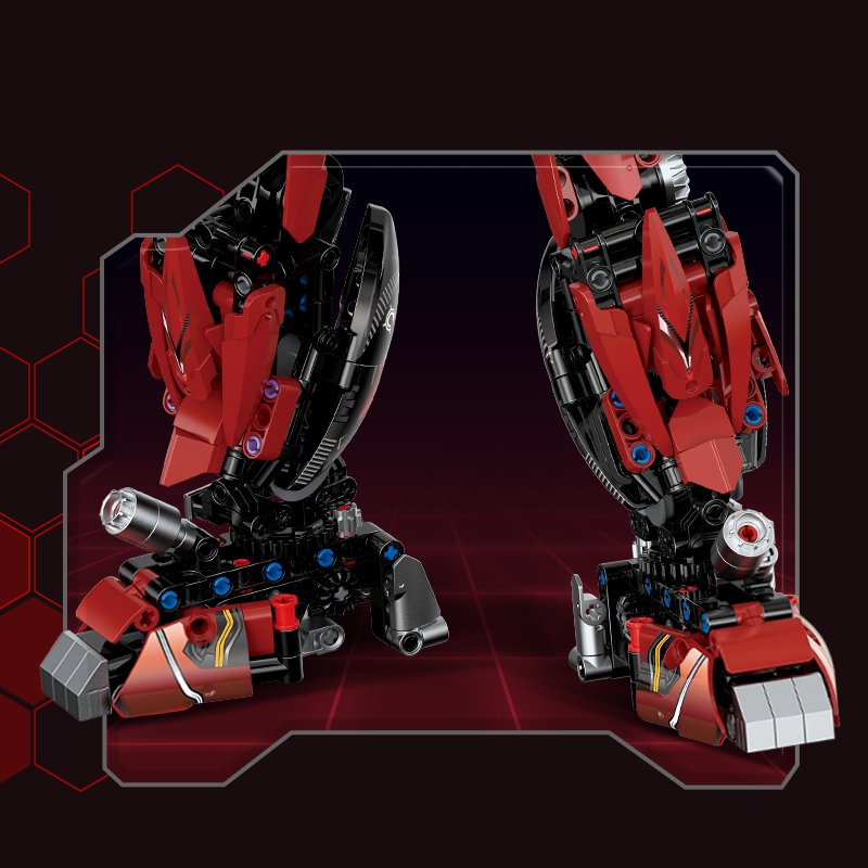 10537 - Crimson Havoc Red Battle Mecha - View 5 | Power Blockz