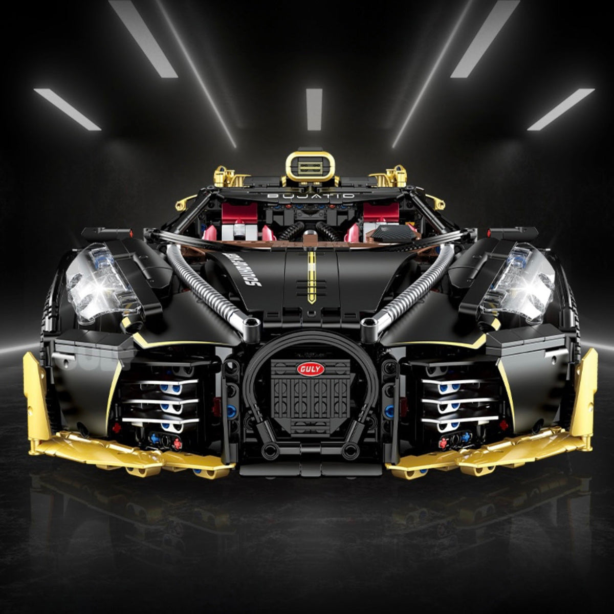 10631 - Noir W16 Armored W16 Hypercar - View 2 | Power Blockz