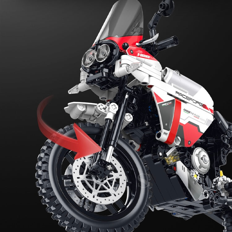 60552 - Sandstrike 1:8 Adventure Touring Motorcycle - View 4 | Power Blockz