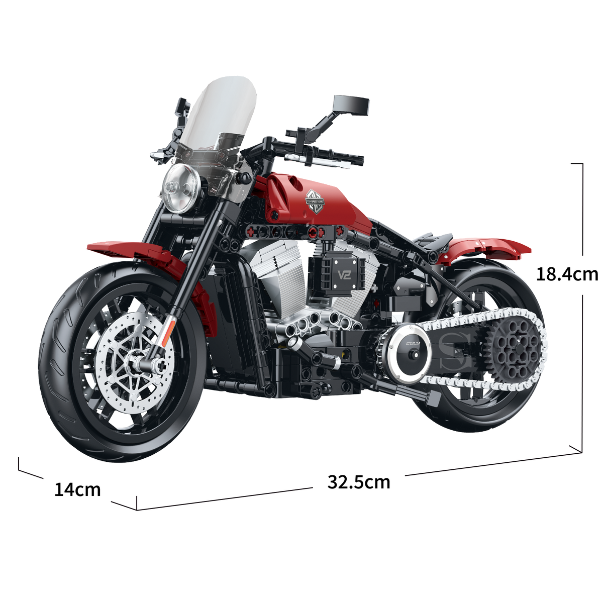 60534 - Steel Marshal 1:8 Touring Motorcycle - View 7 | Power Blockz