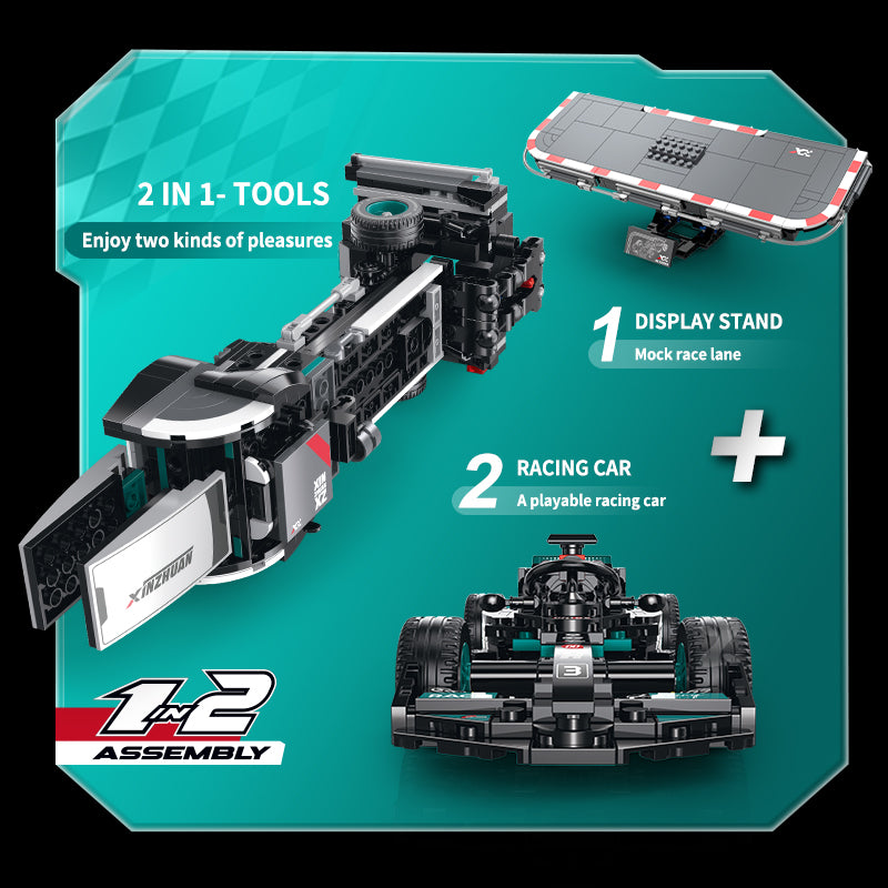 XZ0003 - Podium 3 Formula Racing Car - View 4 | Power Blockz