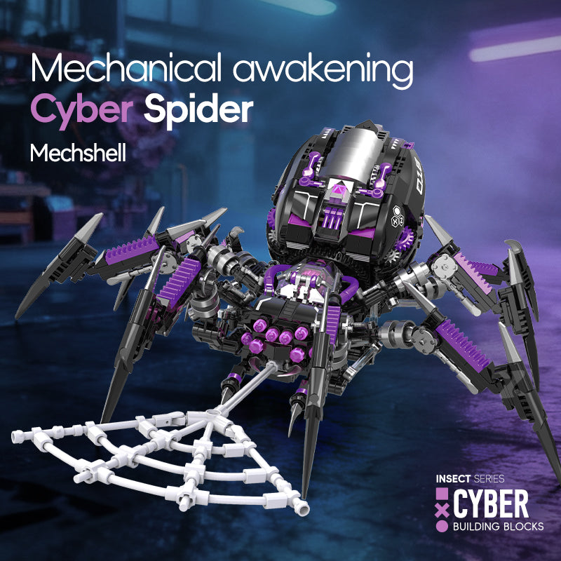 XZ0018 - Eclipse Spider Mechanical Cyber Spider - View 6 | Power Blockz