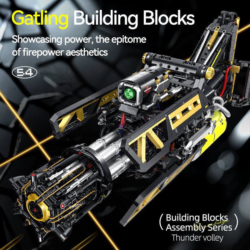 60554 - Thunder Volley Motorized Sci-Fi Blaster - View 6 | Power Blockz