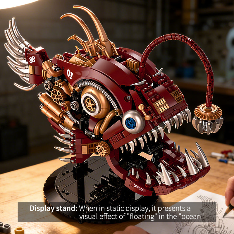 XZ0113 - Abyss Lantern Steampunk Mechanical Anglerfish - View 3 | Power Blockz