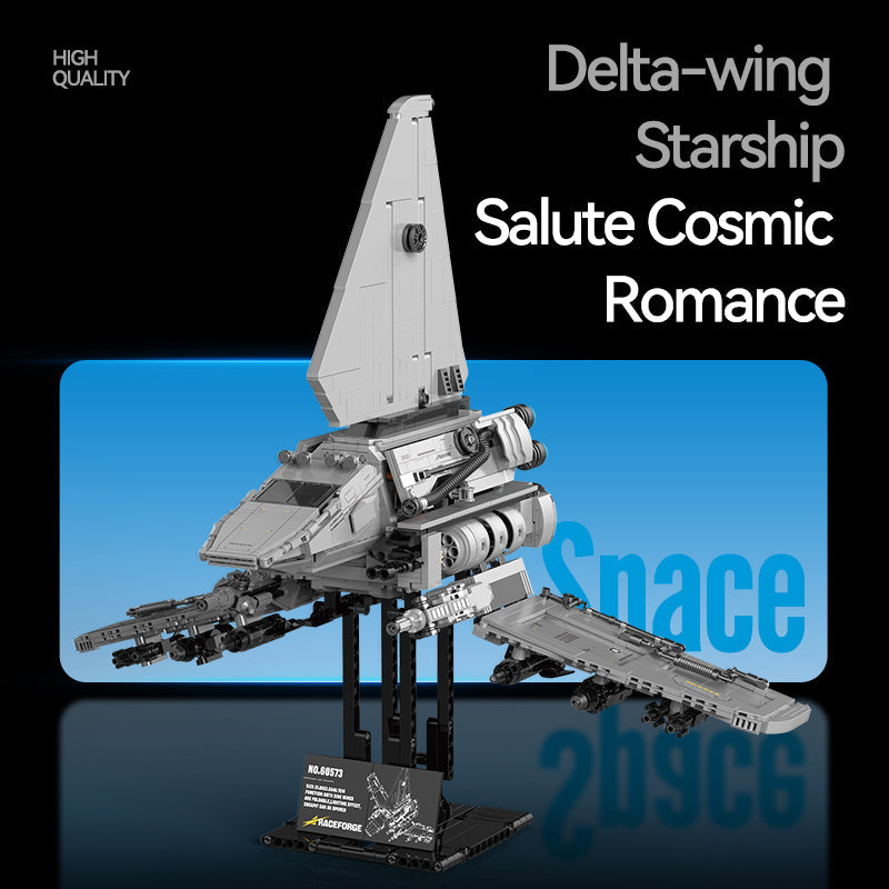 60573 - Delta Envoy Delta-Wing Command Shuttle - View 3 | Power Blockz