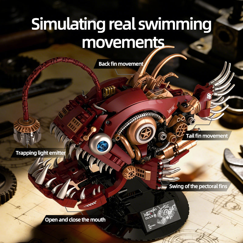 XZ0113 - Abyss Lantern Steampunk Mechanical Anglerfish - View 4 | Power Blockz