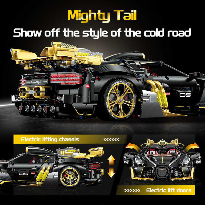 10631 - Noir W16 Armored W16 Hypercar - View 5 | Power Blockz