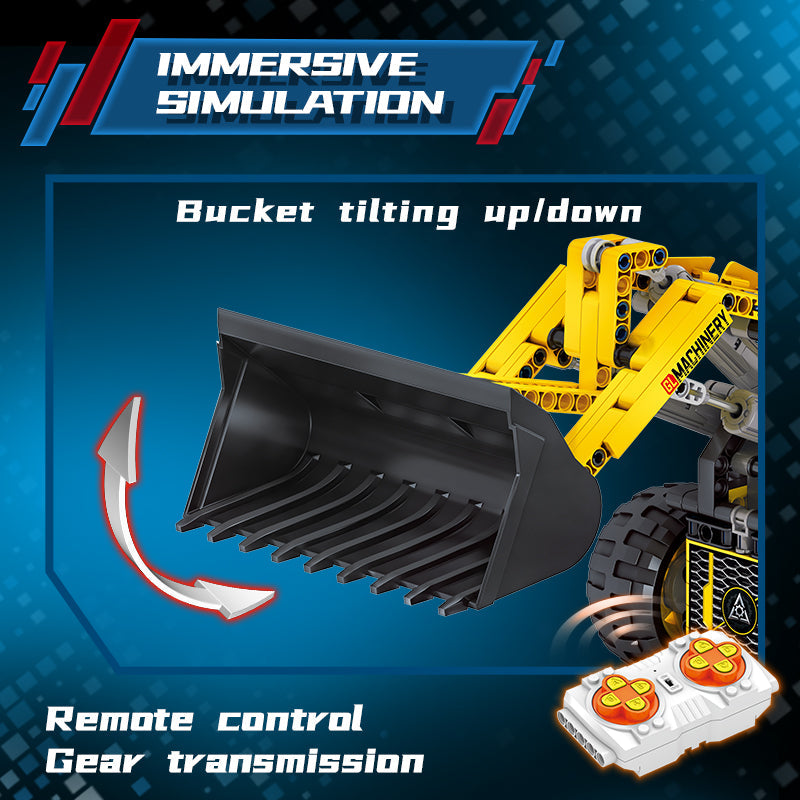 96001 - Hex Machine 6-in-1 RC Wheel Loader - View 4 | Power Blockz