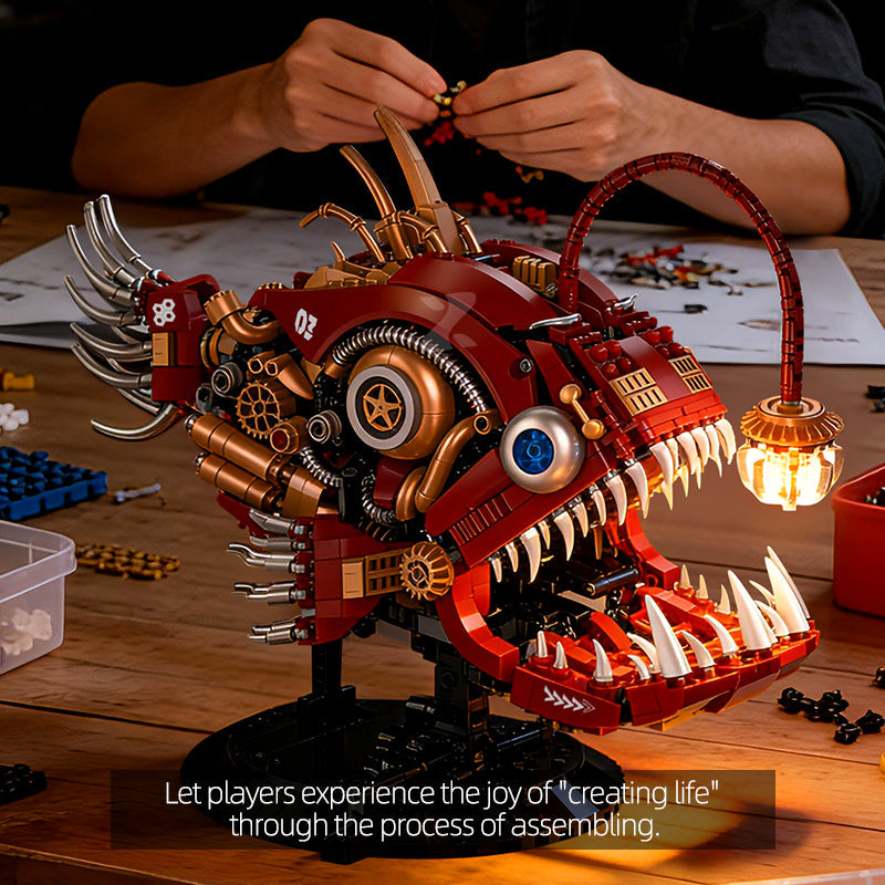 XZ0113 - Abyss Lantern Steampunk Mechanical Anglerfish - View 5 | Power Blockz