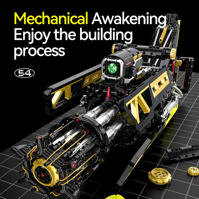 60554 - Thunder Volley Motorized Sci-Fi Blaster - View 2 | Power Blockz