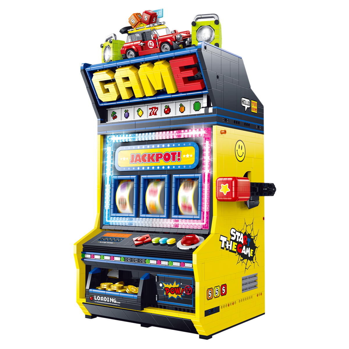 Fruit Spin Arcade fruit slot machine building blocks model - Power Blockz