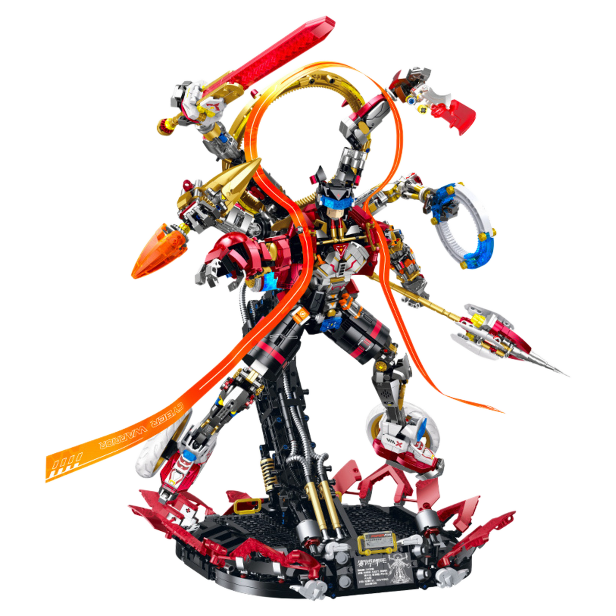 Asura six-armed cyber warrior building blocks model - Power Blockz