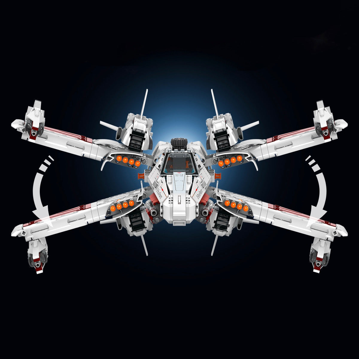 98003 - Nexus Wing X-Wing Space Fighter - View 3 | Power Blockz