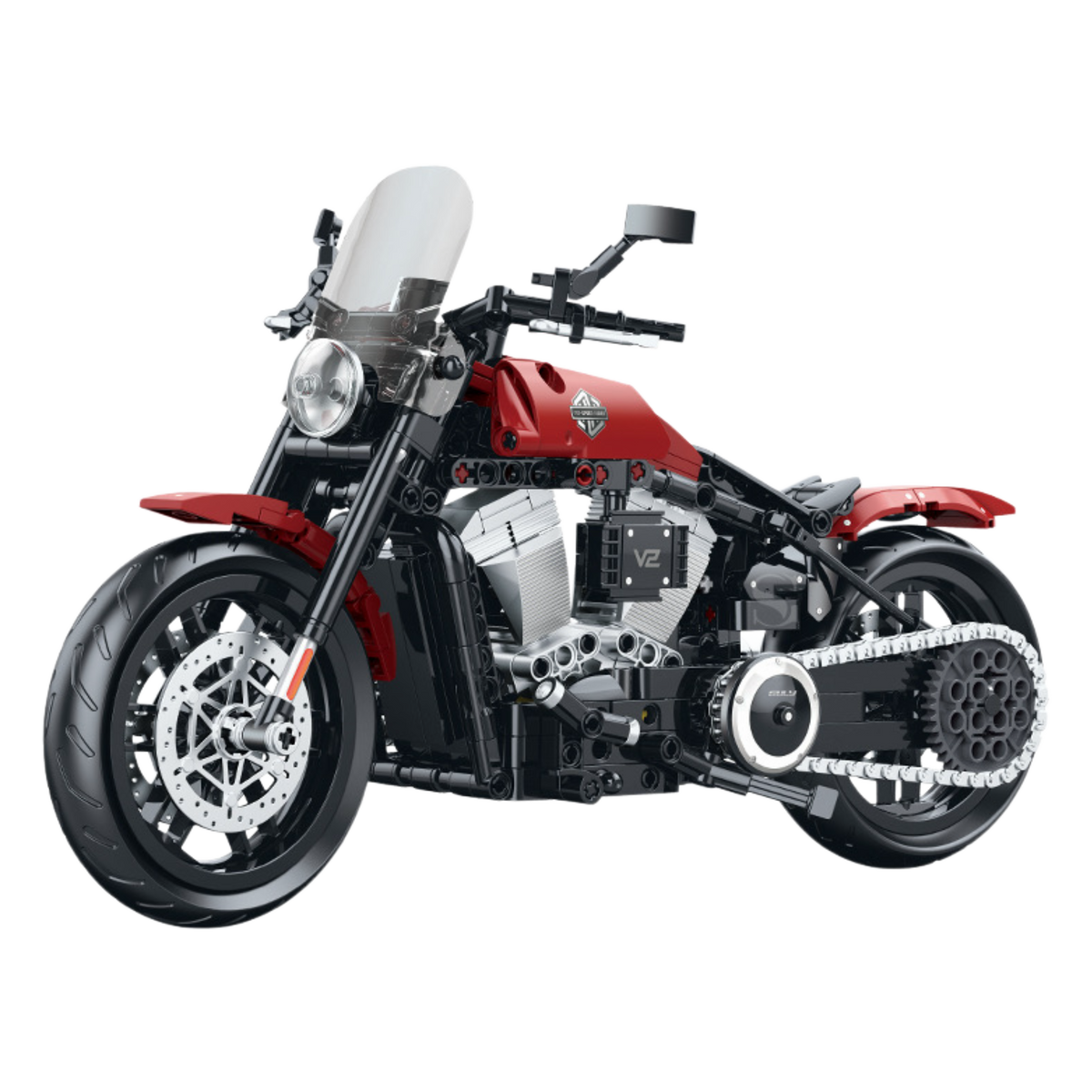 Steel Marshal full-dress touring motorcycle building blocks model - Power Blockz