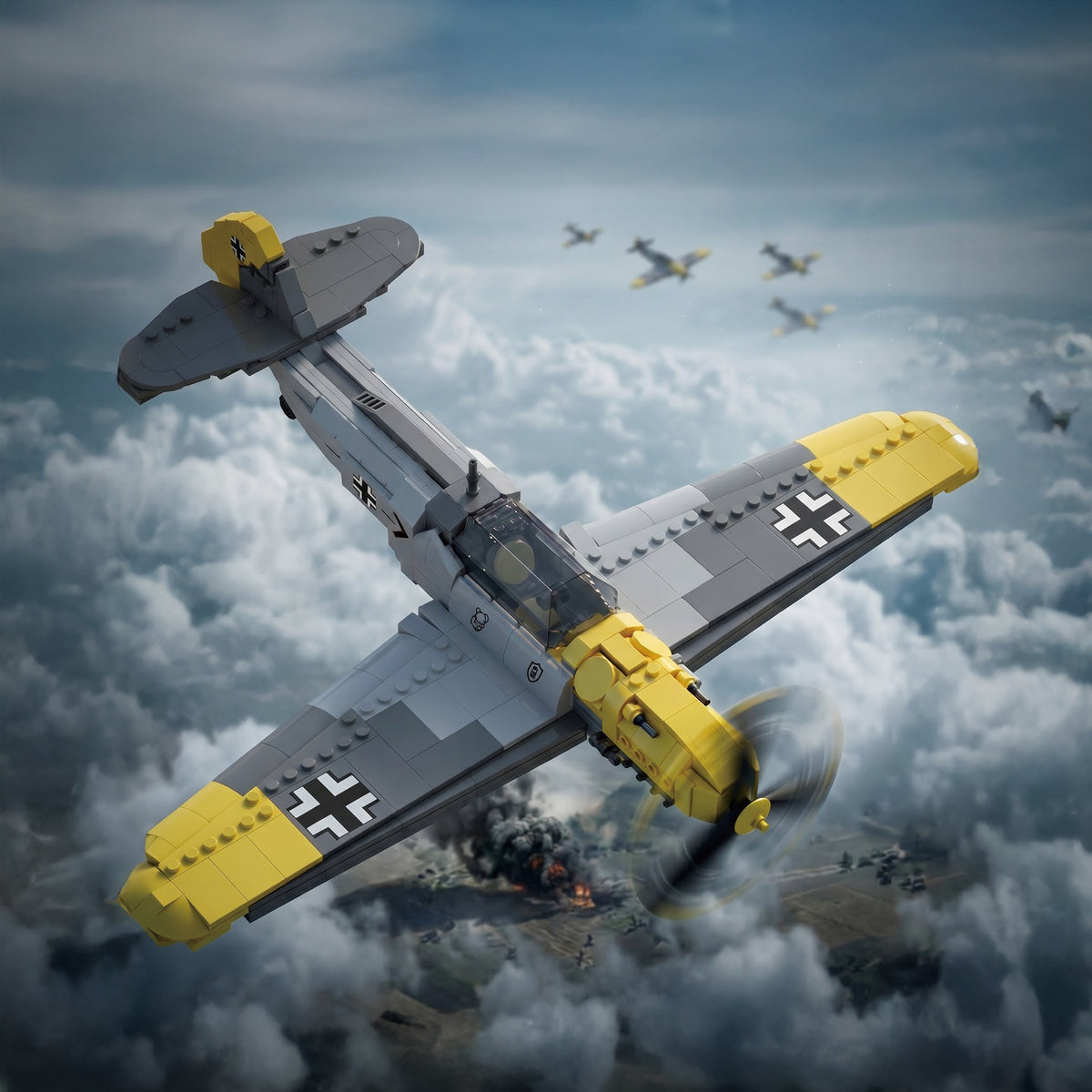 66010 - The BF109 fighter Jet - View 5 | Power Blockz