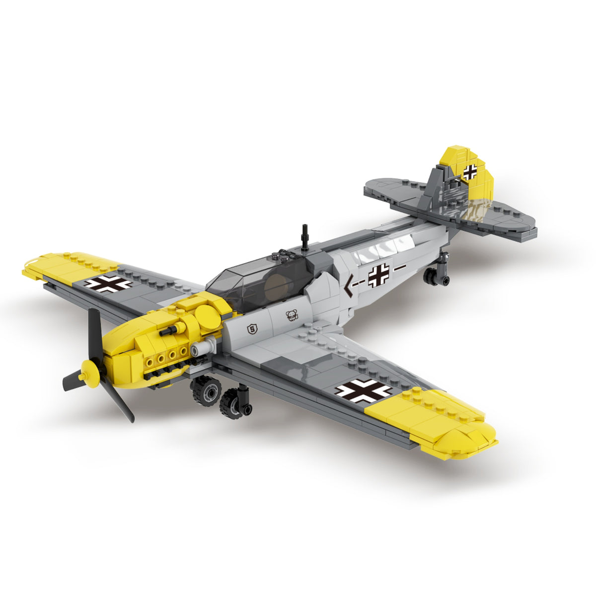Bf 109 WWII fighter plane building blocks model - Power Blockz