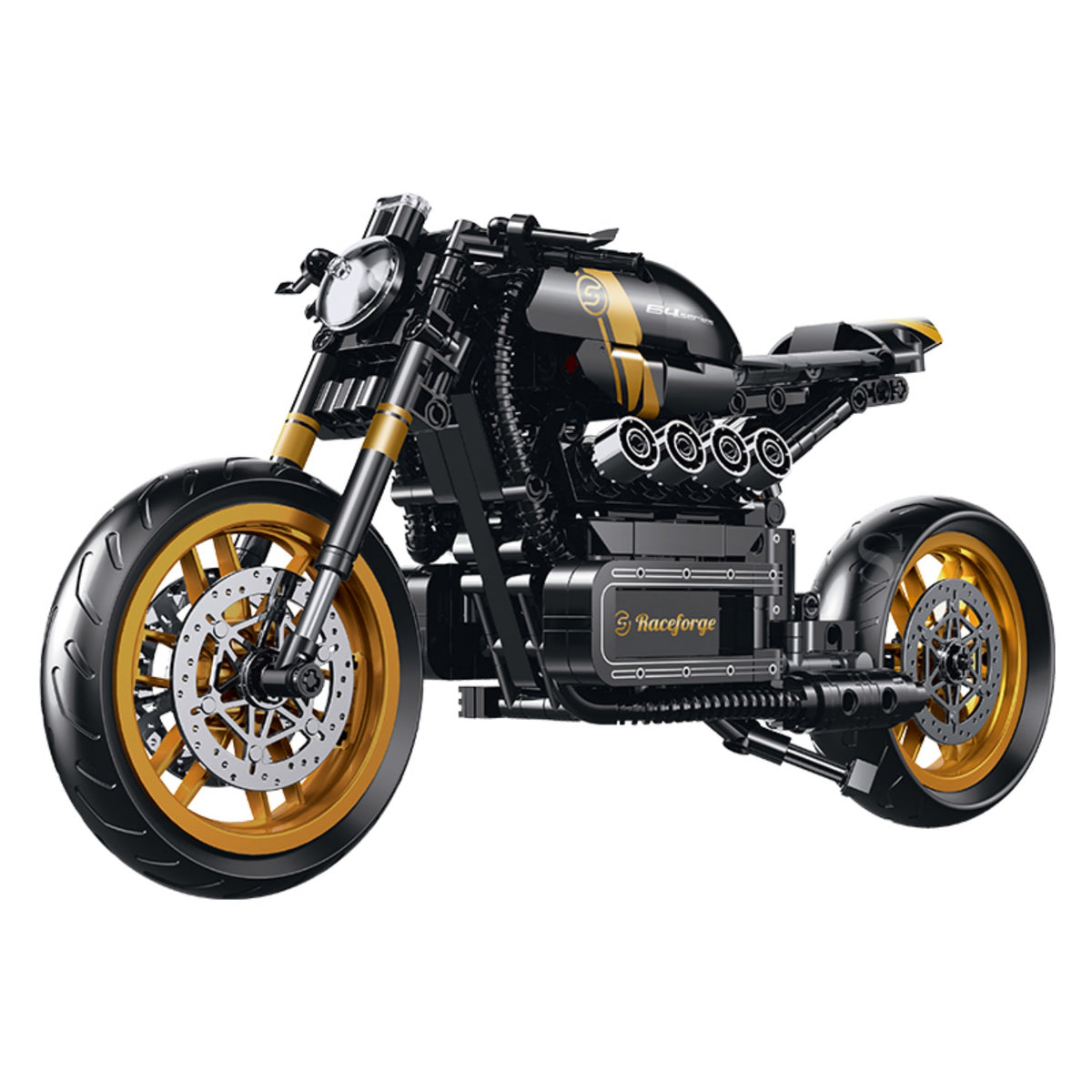 Guly 60564 - 100 Retro Custom motorcycle building blocks model - Power Blockz