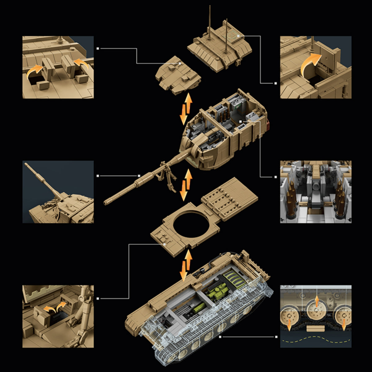 97038 - The British FV4005 Heavy Anti Tank Gun - View 6 | Power Blockz