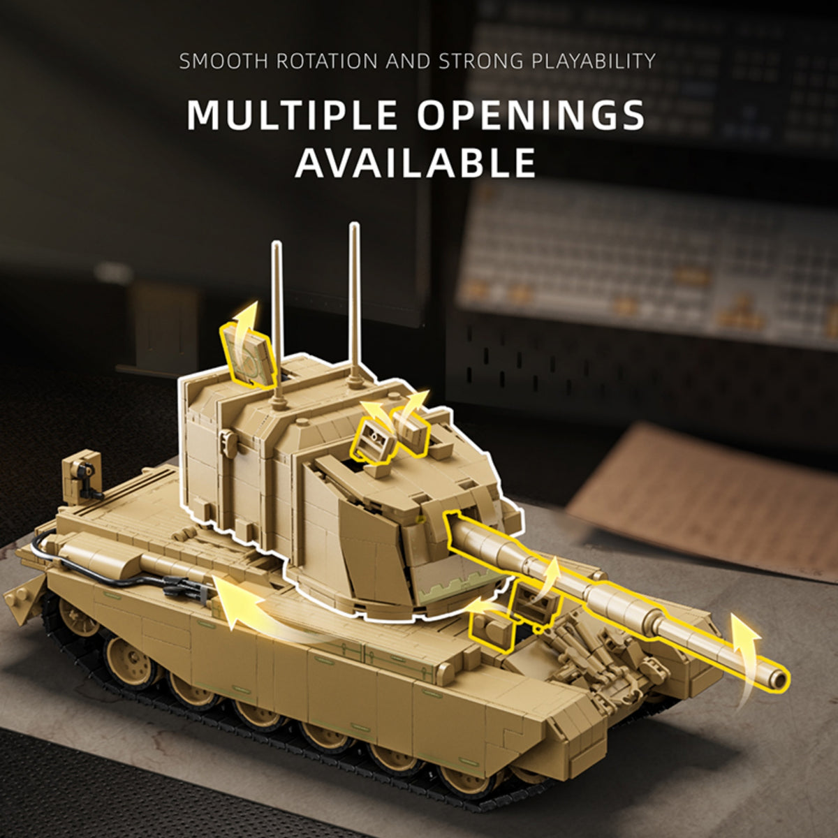 97038 - The British FV4005 Heavy Anti Tank Gun - View 3 | Power Blockz