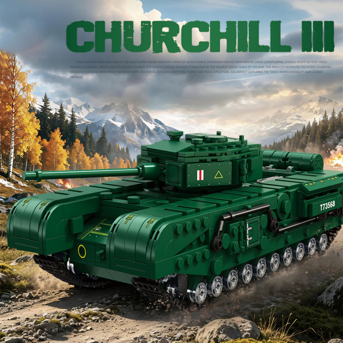 77039 - The Churchil LL Tank - View 5 | Power Blockz