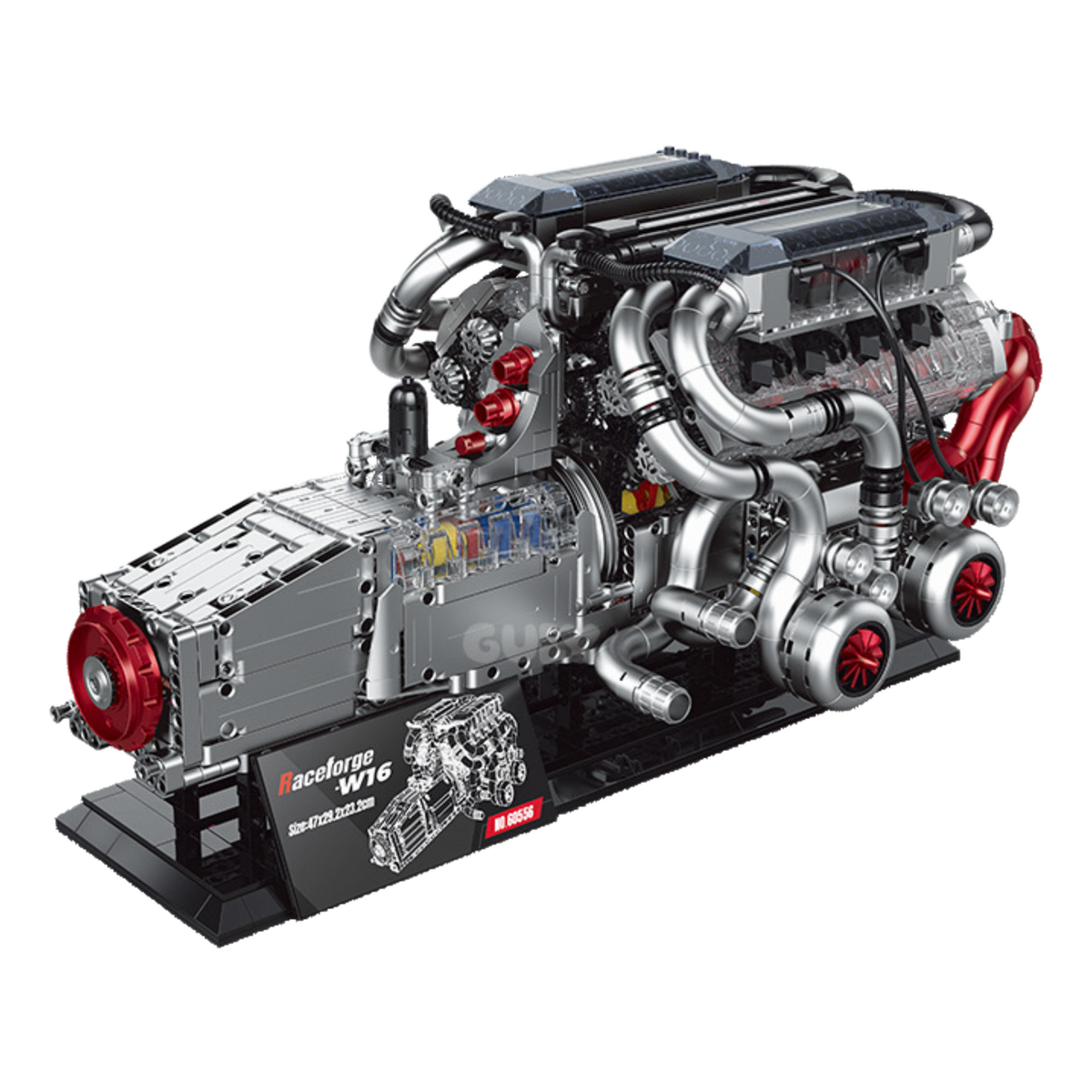 Raceforge W16 Engine W16 engine building blocks model - Power Blockz