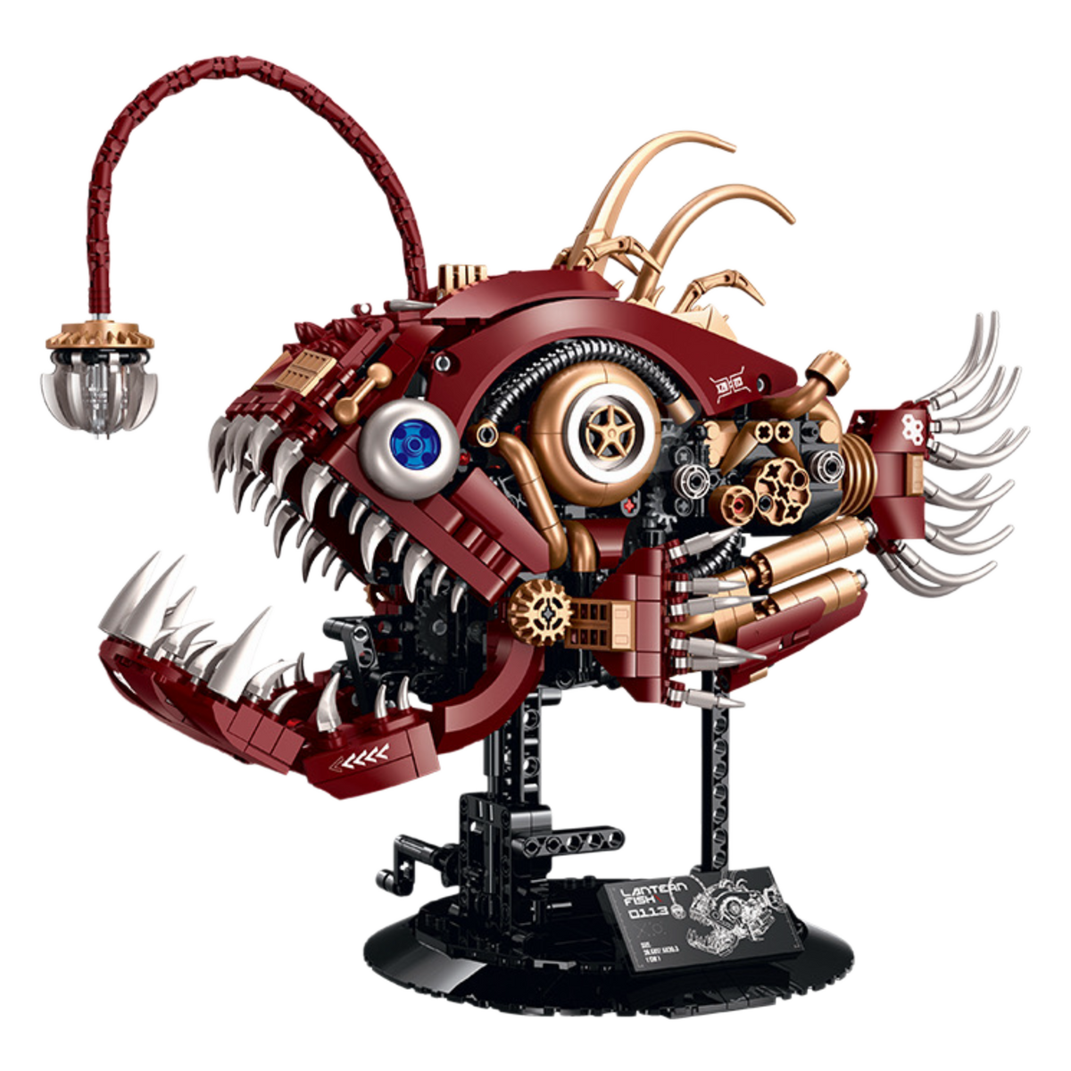 Abyss Lantern mechanical anglerfish building blocks model - Power Blockz